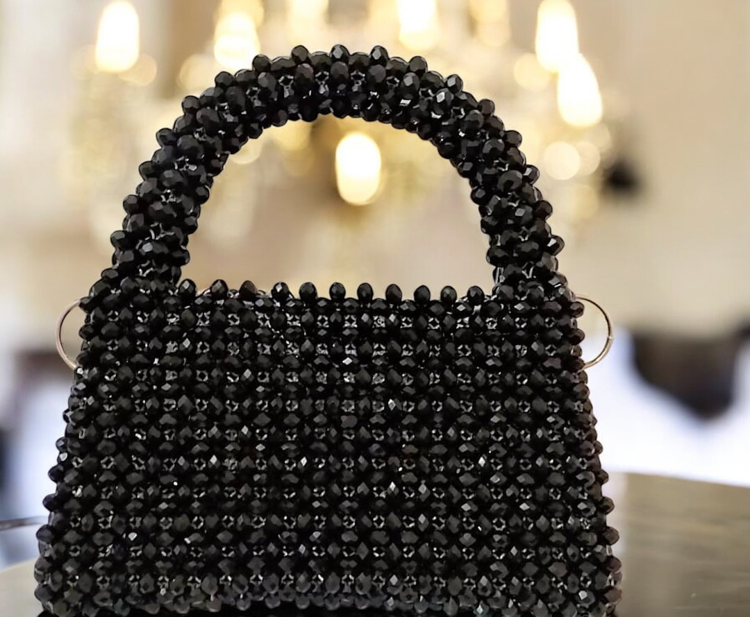 SAHAR – Deep Black Beads – Enigma – “Mystery wrapped in midnight.”